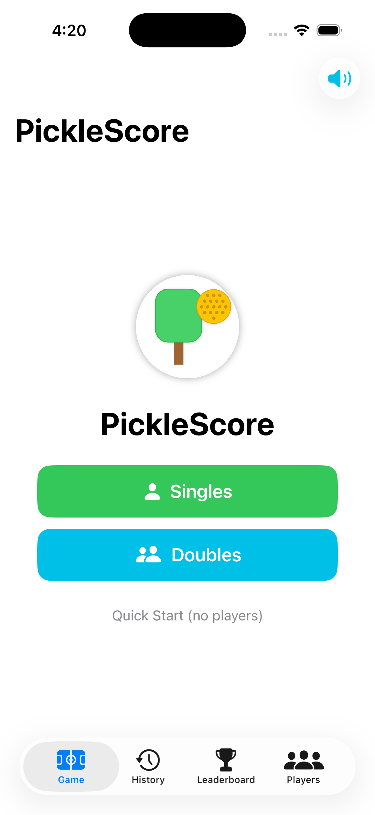PickleScore iPhone App